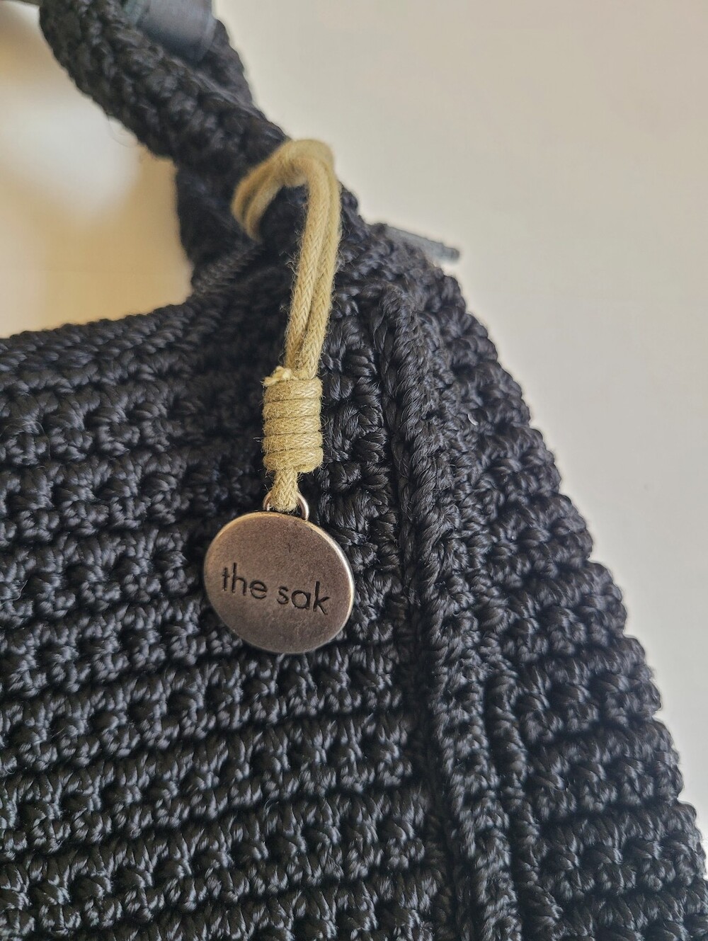 The Sak Handwoven Crochet Crossbody Bag Black Medium - Picture 5 of 11